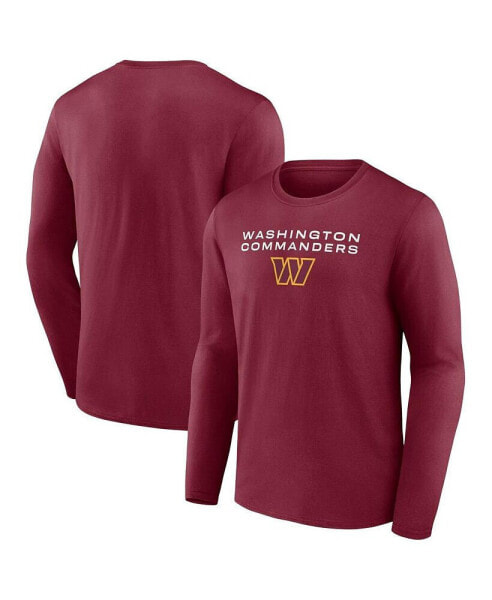 Men's Burgundy Washington Commanders Advance to Victory Long Sleeve T-shirt