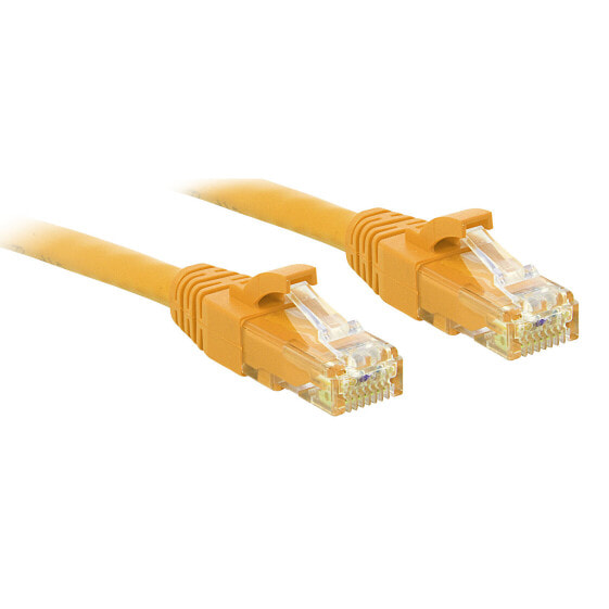 Lindy 0.5m Cat.6 U/UTP Cable - Yellow - 0.5 m - Cat6 - U/UTP (UTP) - RJ-45 - RJ-45