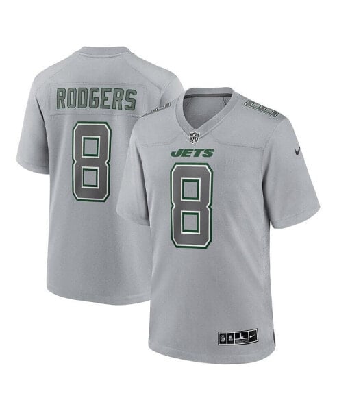 Men's Aaron Rodgers Heather Gray New York Jets Atmosphere Fashion Game Jersey