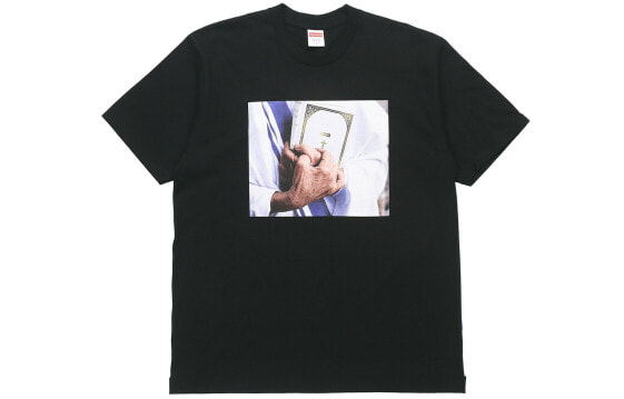 Supreme Week 7 Bible Tee 印花短袖T恤 男女同款 黑色 / Футболка Supreme Week 7 Bible Tee T SUP-FW19-729