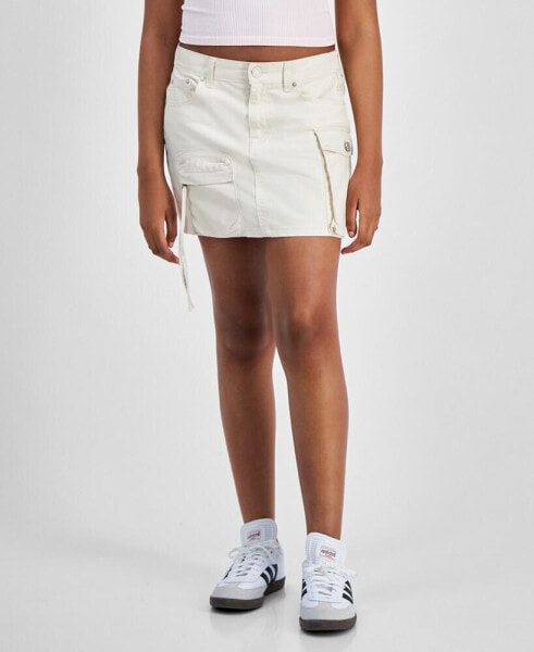 Juniors' Cargo Mini Skirt