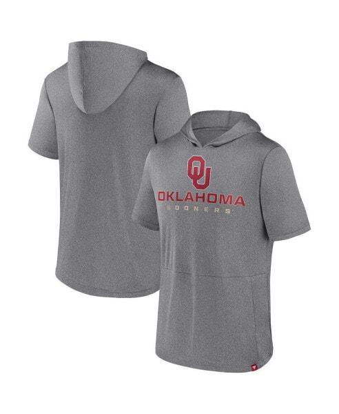 Men's Heather Gray Oklahoma Sooners Modern Stack Hoodie T-shirt