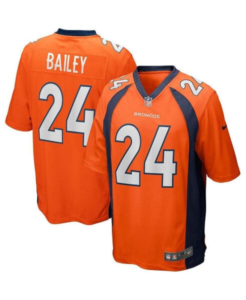 Men's Champ Bailey Orange Denver Broncos Game Retired Player Jersey
