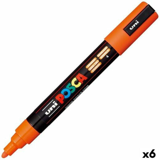 Ручки акриловые POSCA PC-5M Оранжевые 6 штук