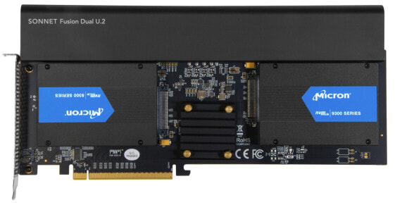 Sonnet FUS-U2-2X4-E3 - PCIe - U.2 - Full-height / Full-length - PCI 3.0 - Black - PC