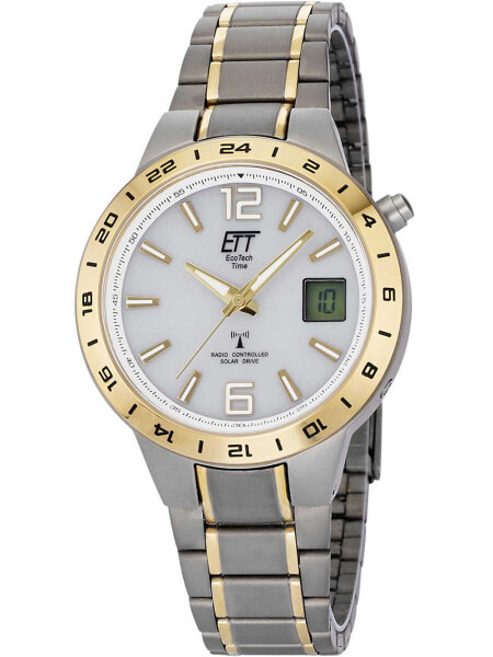ETT EGT-11410-40M men`s solar titanium radio controlled watch 40mm 5ATM