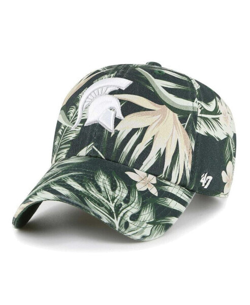 Men's Green Michigan State Spartans Tropicalia Clean Up Adjustable Hat