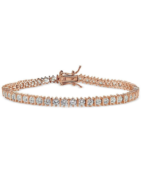 Cubic Zirconia Boxed Tennis Bracelet in 18k Rose Gold-Plated, 18k Yellow Gold-Plated Sterling Silver and Sterling Silver, Created for Macy's