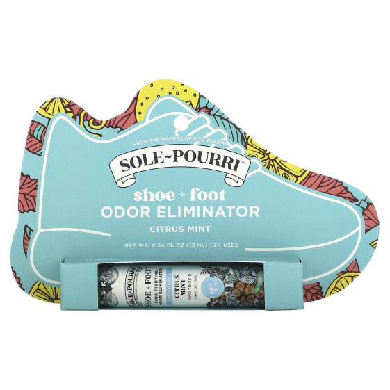 Sole-Pourri™ Shoe + Foot Odor Eliminator, Citrus Mint, 0.34 fl oz (10 ml)