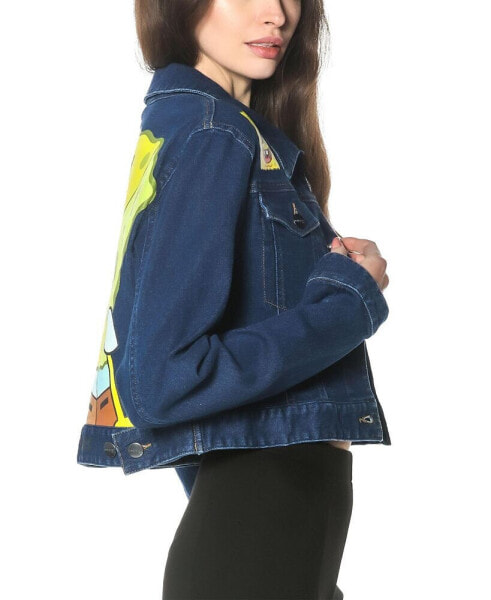 Women's Spongebob Denim Trucker Jacket