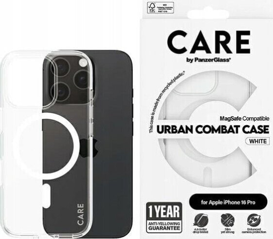 PanzerGlass CARE by PanzerGlass Flagship Case iPhone 16 Pro 6.3" biały/white MagSafe 1338