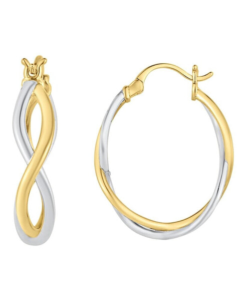 Two-Tone Woven Hoop Earring