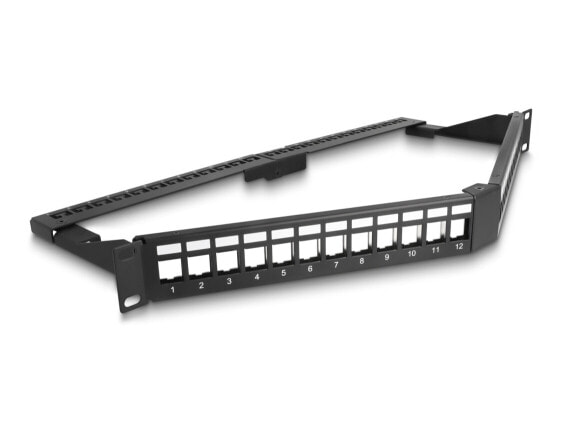 Delock 66976 - Rack mounting - 1U - Black - Metal - 240 mm - 483 mm