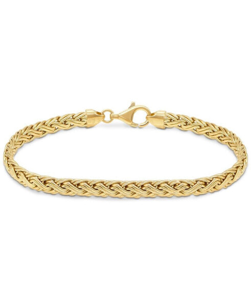 Gold Plated Paddy Oval 5mm Chain Bracelet in Sterling Silver