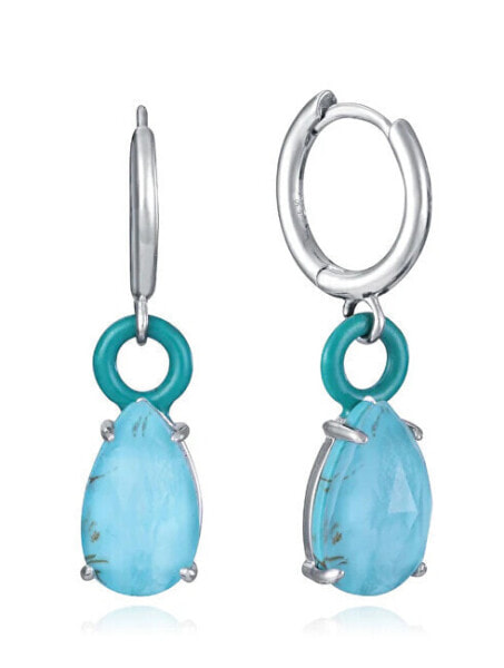 Silver dangling earrings Elegant 13196E000-93