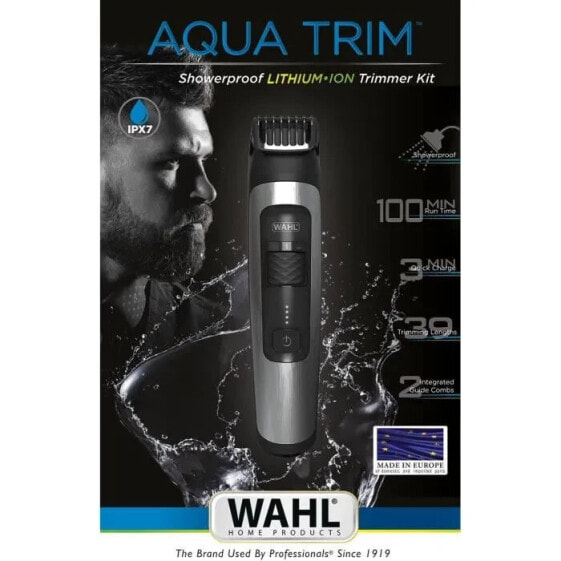 Триммер для волос Wahl Aqua Trim беспроводной водонепроницаемый с литий-ионным аккумулятором
