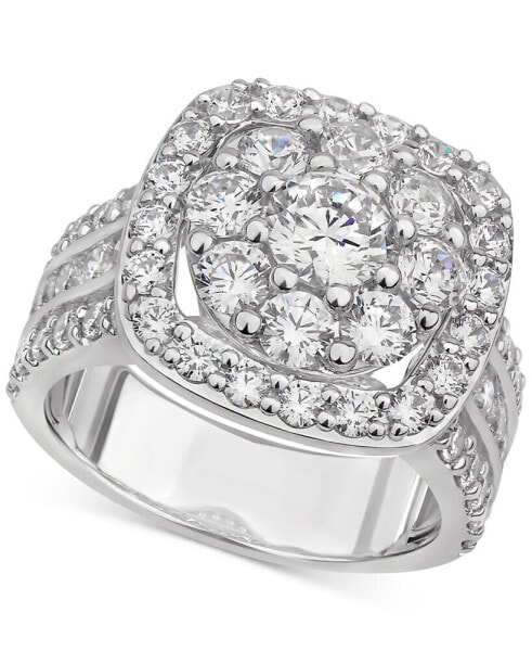 Diamond Halo Cluster Engagement Ring (3-1/2 ct. t.w.) in 14k White Gold