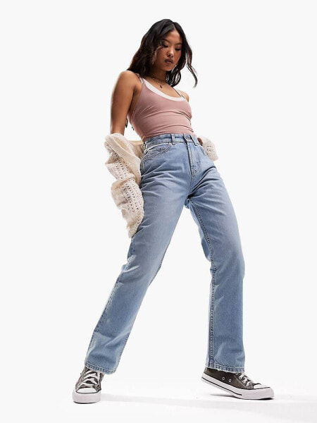 ASOS DESIGN Petite 90's straight jean in light blue