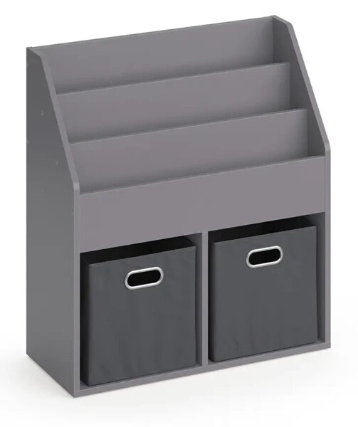 Стеллаж с книгами "Luigi" серый с складными коробками от Vicco