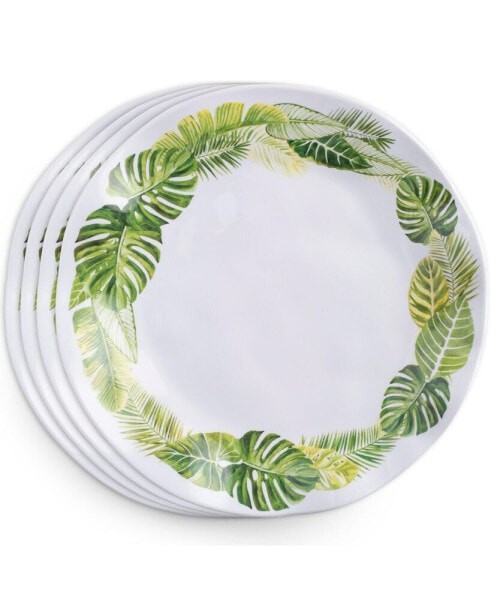 Melamine Palm 10.5" Dinner Plate Set/4