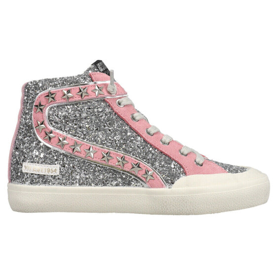 Кроссовки женские Vintage Havana Ilana Glitter High Top серебряные