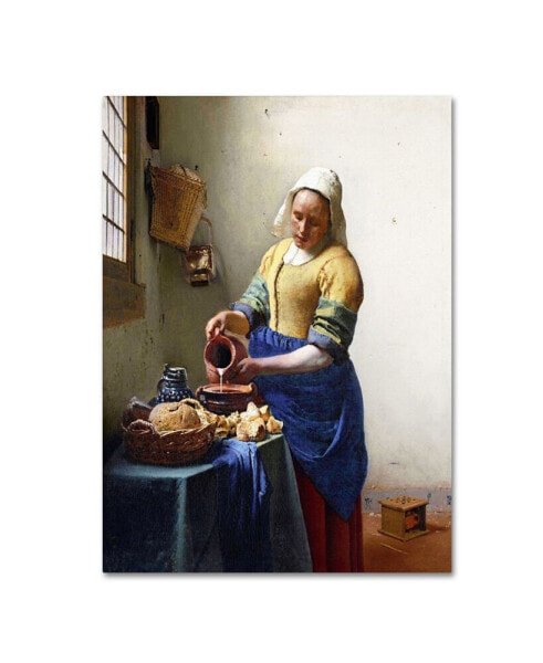 Картина на холсте Trademark Global jan Vermeer 'The Milkmaid 1658-60' 32" x 24"