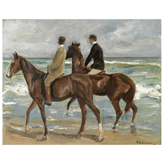 Картина LegendArte Zwei Reiter am Strand Max Liebermann