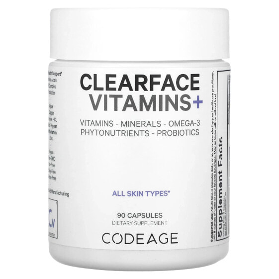 Clearface Vitamins+, 90 Capsules