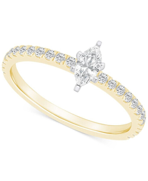 Diamond Marquise Engagement Ring (1/2 ct. t.w.) in 14k Gold