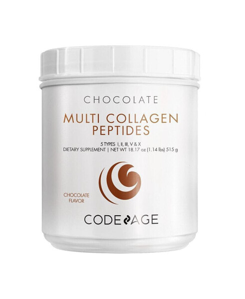 Протеиновый порошок CodeAge Keto Collagen Protein Powder Chocolate - Гидролизованный мультиколлаген + Масло MCT - 18.17 унций