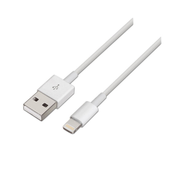USB to Lightning Cable Aisens A102-0036 White 2 m