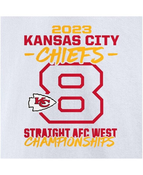 Men's White Kansas City Chiefs Eight-Time AFC West Division Champions T-shirt