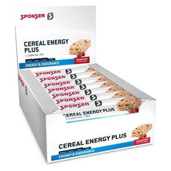 SPONSER SPORT FOOD Cereal Plus 40g Cranberry Energy Bars Box 15 Units