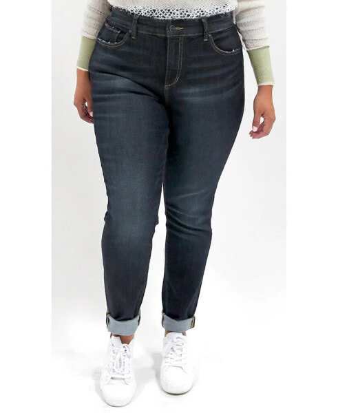 Plus Size High Rise Ankle Skinny Jeans