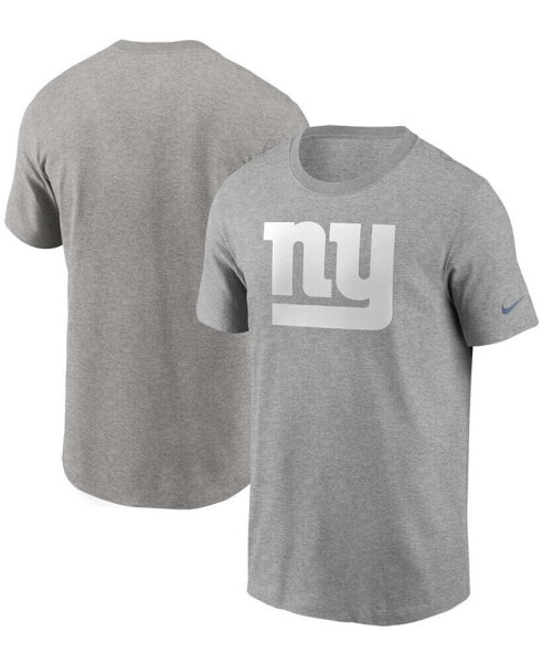 Men's Heathered Gray New York Giants Primary Logo T-shirt