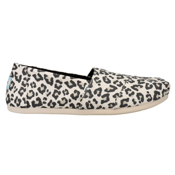 TOMS Alpargata Leopard Slip On Womens Black, White Flats Casual 10017747T