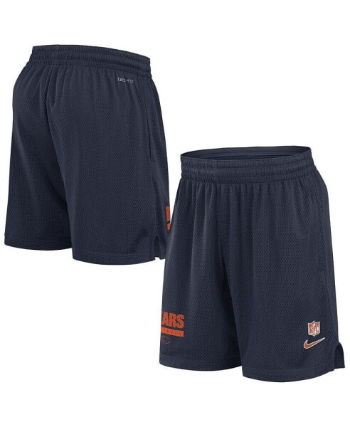 Men's Navy Chicago Bears 2024 Sideline Performance Mesh Shorts