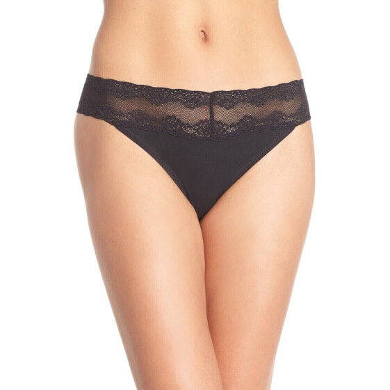 Natori 269190 Women's Bliss Perfection Thong Black Underwear Size One Size