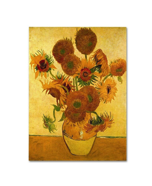 Vincent Van Gogh 'Vase with Sunflowers' Canvas Art - 24" x 18"