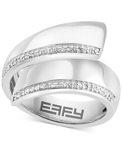 EFFY® Diamond Wide Bypass Ring (1/8 ct. t.w.) in Sterling Silver