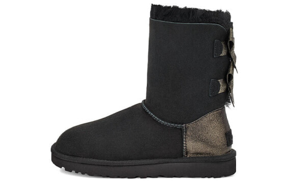 Угги женские UGG Bailey с бантом черные 1120884-BLK