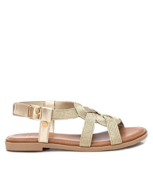 Women's Braided Flat Sandals By Gold