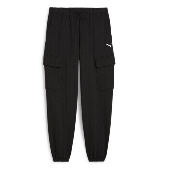 Puma Dare To Relaxed Cargo Sweatpants Womens Black Casual Athletic Bottoms 62429