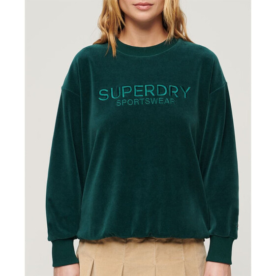 SUPERDRY Velour Graphic Boxy Crew sweatshirt