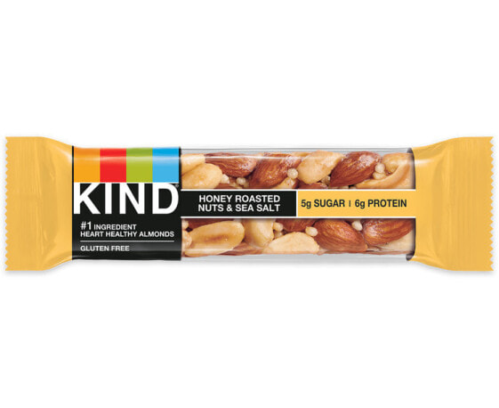 Be-Kind Kind Honey Roasted Nuts & Sea Salt - 40 g - Honey - Nuts - Sea salt - Almonds - cashews - peanuts - honey - glucose syrup - chicory root fiber - rice flour - sea salt - soy...