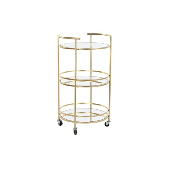 Serving trolley DKD Home Decor Golden Metal Mirror 42,5 x 42,5 x 74,3 cm