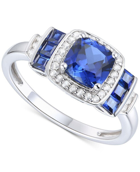 Кольцо Macy's Opal & Sapphire Statement.