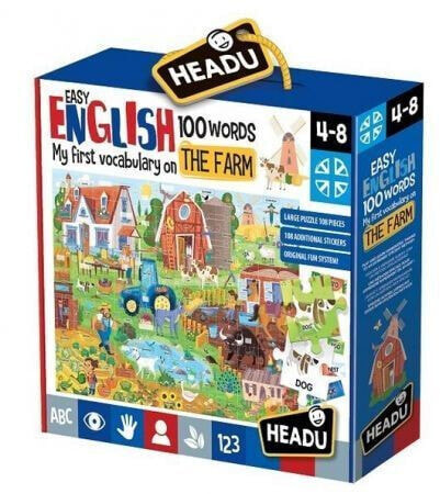 Headu Puzzle do nauki angielskiego, 100 słów - Farma (279574)