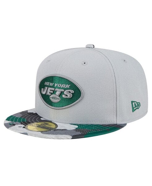 Men's Gray New York Jets Active Camo 59FIFTY Fitted Hat