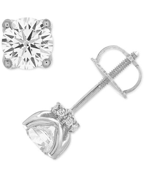Certified Diamond Stud Earrings (1 ct. t.w.) in 14k White Gold featuring diamonds with the De Beers Code of Origin, Created for Macy's